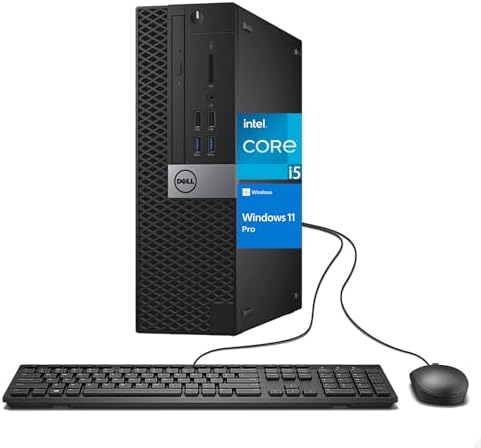 Dell OptiPlex 3050 SFF Desktop Computer, Intel Core i5-6500 @3.2GHz, 8GB RAM, 256GB SSD, DisplayPort, RGB Keyboard, OptiPlex Desktop Windows 11 Pro (Renewed) by Amazon+Renewed
