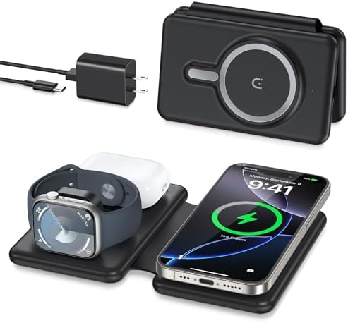 Charging Station for Apple Devices: Magnetic Wireless Charger for iPhone by Knildwirlesscharger