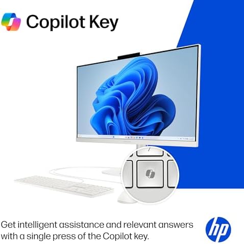 HP OmniStudio 23.8 inch All-in-One Desktop PC, FHD Display, AMD Ryzen 5 40, 8 GB RAM, 512 GB SSD, AMD Radeon Graphics, Windows 11 Home, Cotton White, 24-cv0002 (2026) - Image 7