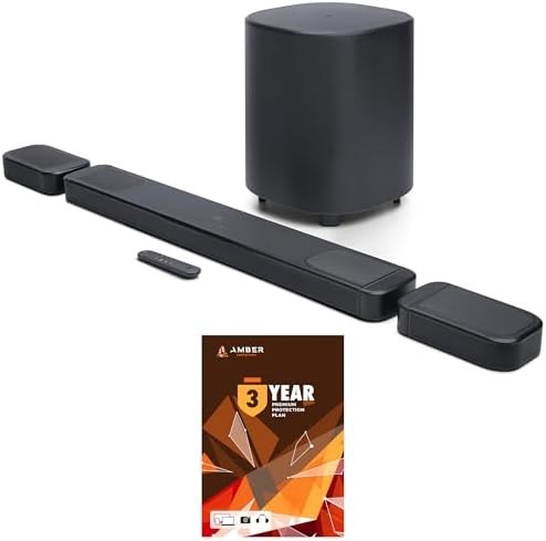 JBL BAR-1000-MK2 Surround Sound 4K Dolby Atmos and DTS Soundbar with 3 Year Amber Protection Plan (2025) by JBL