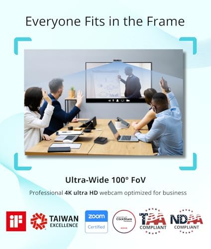 AVerMedia PW515 4K Ultra HD Business Webcam with Microphone for PC/Desktop/Laptop/Mac, with AI Auto Framing for Streaming, Meeting, Video Calls, Sony Sensor, Works with Teams, Zoom, Google Meet, OBS - Image 3