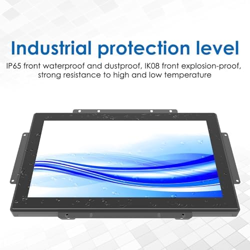 High Brightness 15.6 Inch Industrial Outdoor Open Frame Touch Screen Monitor Wall Mount Embedded Touch Monitor - VGA+HDMI+DVI Port - 16:9 - Image 3
