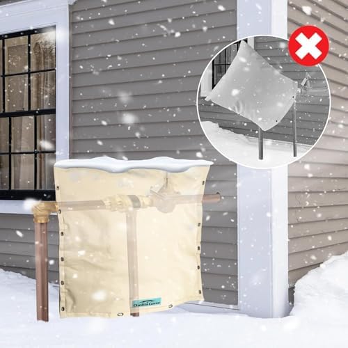 Insulated Backflow Preventer Cover, 18" W x 34" H, Khaki - Image 6