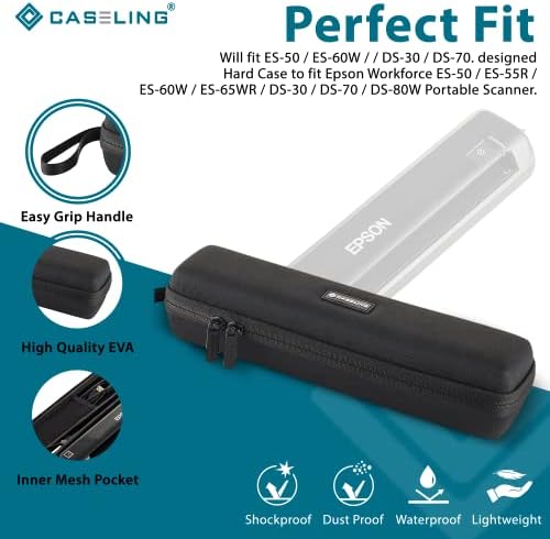 Caseling Case for Epson Workforce ES-50 ES-60W & DS-70 Portable Scanner (Pack of 2) - Image 3