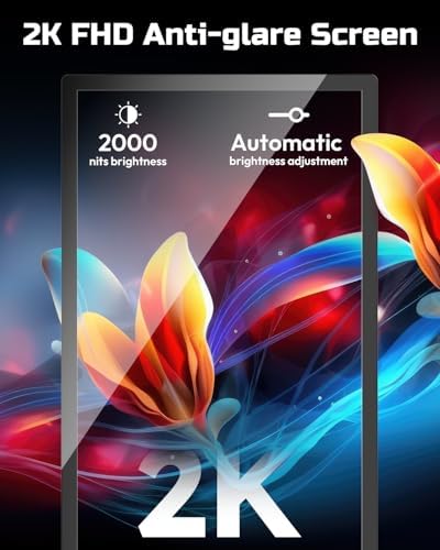 55" Outdoor Digital Signage Display, 2K 2000 Nits IP65 Commercial Totem, Rechargeable Digital LCD Advertising Kiosks, Auto Brightness Adjustment, Impact Resistant Screen for Restaurant/Store - Image 3