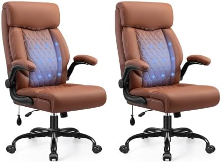 High Back Executive Office Chair with Inflatable Lumbar Support by Fidom
