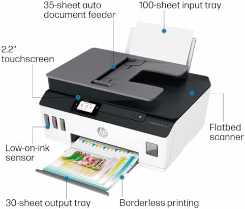 HP Smart Tank Plus 651 Wireless All-in-One Printer, Ink Tank Printer-for-Home Use, 2 Years of Ink Included Auto Document Feeder, Mobile Print, Scan, Copy, Fax. (7XV38A) - Image 4