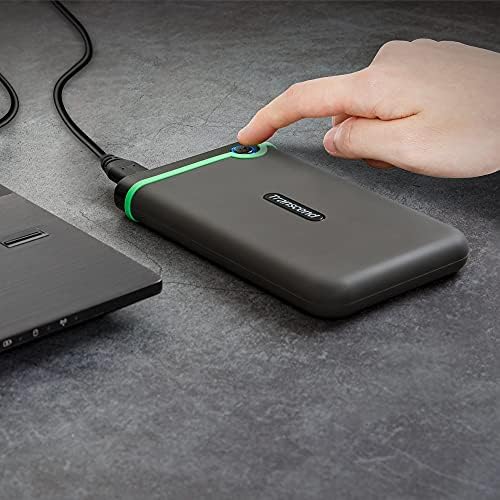 Transcend 4TB StoreJet 25M3 Rugged Portable HDD, One Touch Backup - Image 2