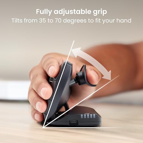Contour Unimouse: Ergonomic Left and Right Hand Wireless Vertical Mouse Adjustable 35°-70° Tilt Angle, 6 Programmable Buttons for Productivity, Customizable Thumb Rest for Wrist Pain Relief - Image 4