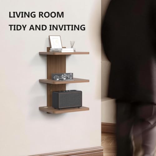 WALI 3 Tier Floating TV Wall Shelf for Projector, DVD Player - Image 6