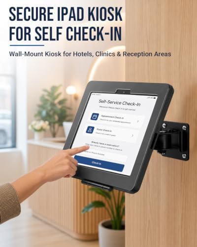 Locking Wall Mount iPad Kiosk Stand for 10.9" 10th Gen /11" iPad A16 Air - Image 5