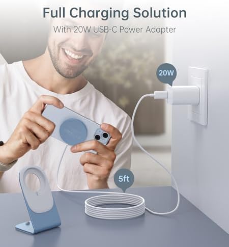 Magnetic Wireless Charger Stand + Charging Pad for iPhone Duo/18-12 Series - Image 4
