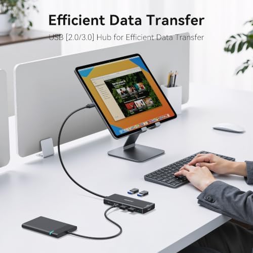 USB C Hub Multiport Adapter for MacBook, 9 in 1 Accessorie Mac USB C Dongle - Image 4