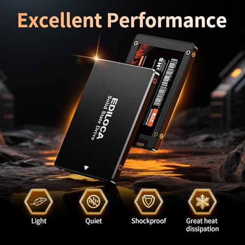 Ediloca 2TB SSD Internal Solid State Drive 2.5" SATA III 6Gb/s, 550MB/s Read Speed 3D TLC NAND, 2TB SATA SSD PC/Laptop Upgrade, Shock-Resistant & Drop-Proof(ES106) - Image 2