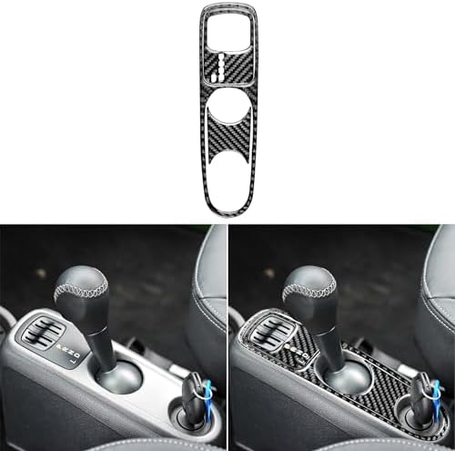 Real Black Carbon Fiber Car Center Console Shifter Control Panel Trim Decoration Trim Sticker Compatible with Benz Smart Fortwo 2011 2012 2013 2014 2015 Auto Interior Accessories 3pcs-Type B - Image 2