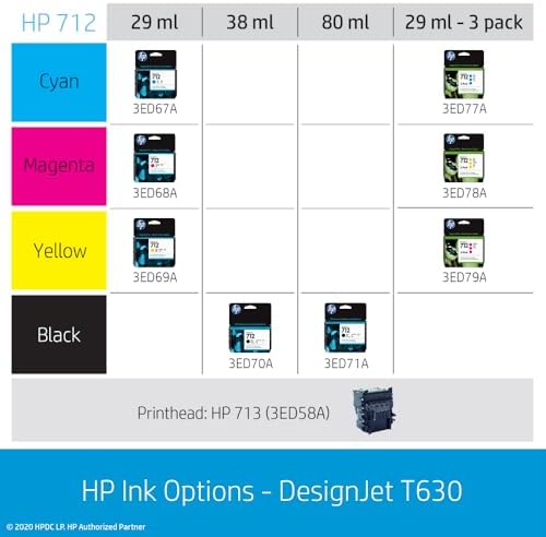 HP DesignJet T630 Large Format 24-inch Plotter Printer, with Auto Sheet Feeder, Media Bin & Stand (5HB09D) - New Model - Image 4