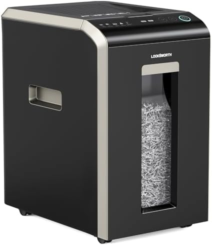 Locksworth-200-sheet Micro-Cut Paper Shredder, P-5 High Security Shredders for Home Office Heavy Duty, Document Shredder, Home Office Heavy Duty Shredder, 8.5 Gallon Capacity by LockworthdedicatedtoSafe