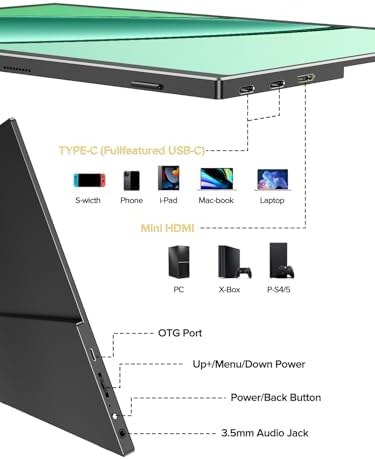 UPERFECT 14.5" 4K Portable Monitor, 125% sRGB, 600 Nits 16:10 Display - Image 6