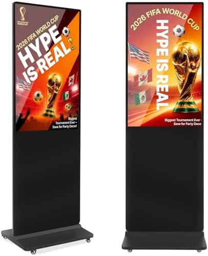 43 inch Indoor Digital Signage LCD Screen IPS Floor Standing Digital Kiosks Interactive Displays with WiFi HDMI/USB Input Auto AD Player, Android OS Black by Homepage