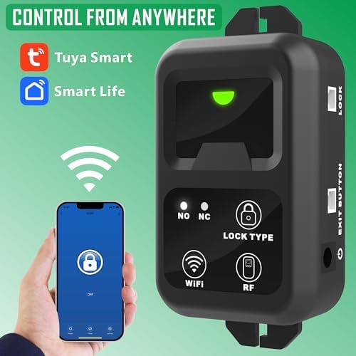 UHPPOTE WiFi & Wireless RF Remote Control with 1200Lbs Electromagnetic Lock - Image 2