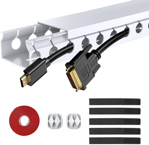 ENONCI Cable Raceway Kit 154in Under Desk Wire Cover Organizer 10-Pack by ENONCI