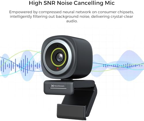 NearStream 2K Webcam for PC, 1080p 60fps, Autofocus, Noise-Canceling Mic - Image 3