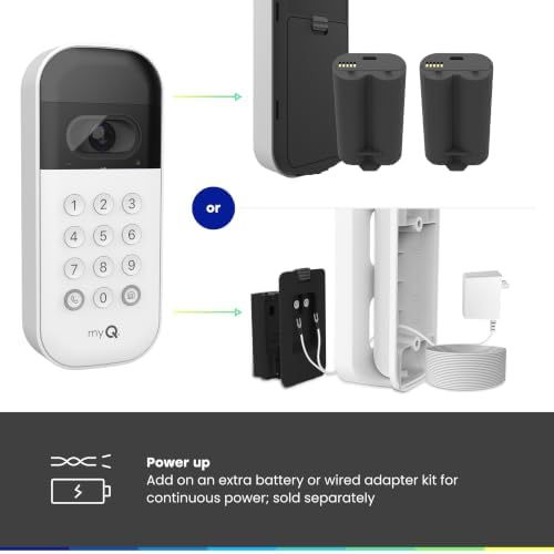 myQ Smart Garage Door Video Keypad with Wide-Angle Camera,Customizable PIN Codes,and Smartphone Control–Take Charge of Your Garage Access Works with Chamberlain, LiftMaster and Craftsman openers,White - Image 4