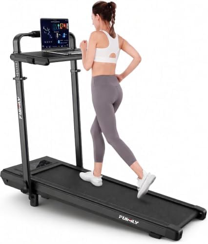 Walking Pad Treadmill with Desk Workstation, 15% Incline Treadmill with Handle Bar, Foldable Treadmills Under Desk for Home/Office, 400 lbs+ Capacity, Adjustable Height, Removable Desk, 3.5HP Motor by FUNMILYSportsFitnessCardioTraining