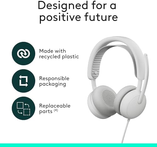 Logitech Zone Wired 2 Noise Canceling Headset Adaptive Hybrid - Off-White - Image 6