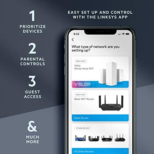 Linksys Mesh Wifi 6 Router, Dual-Band, 1,700 Sq. ft Coverage, 25+ Devices, Supports Guest WiFi, Parent Control, Speeds up to (AX1500) 1.5Gbps - MR7310 - Image 6