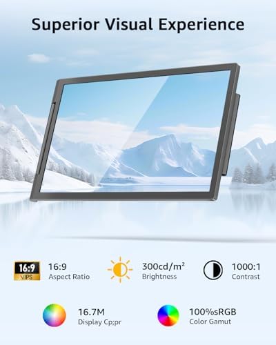Yodoit Laptop Screen Extender, 14" FHD 1920×1080 Travel Monitor with USB Type C Port and Built-in Speakers Compatible with MacBook - Image 3