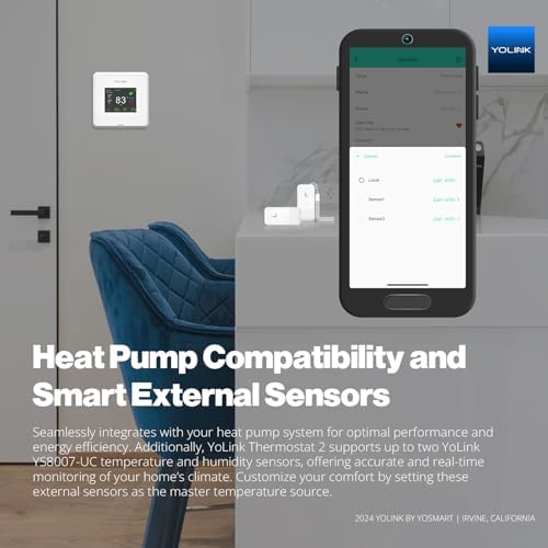 YoLink Thermostat 2, Smart Heat Pump Thermostat, YS4004 - Image 3