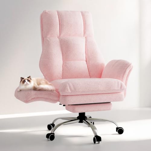 Big and Tall Office Chair, Flip Armrests for Pets & Cross Legged Sitting by HOMRELEXA