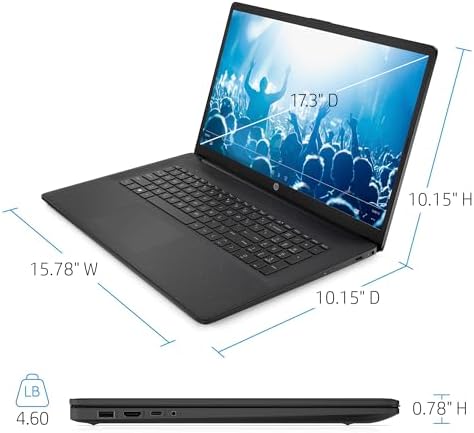 HP 17.3" Business Laptop Computer, 16GB RAM 1.2TB Storage (1TB SSD + 256GB Docking Station), 10-Core Intel Core i5, Windows 11 Pro with Microsoft Office, PLUSERA Earphones, Black - Image 7