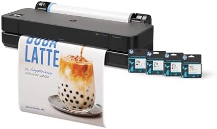 HP DesignJet T210 Large Format 24-inch Poster Printer, for Easy Poster & CAD Printing. Includes up to 1-Year of Ink (8AG32L) - New Model by Unknown