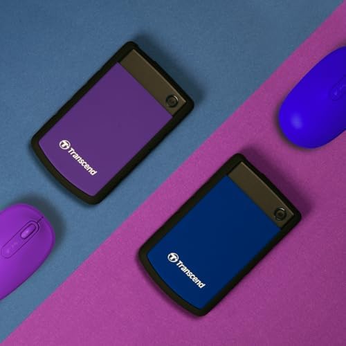 Transcend 1TB StoreJet 25H3 Rugged Portable HDD, One Touch Backup - Image 5