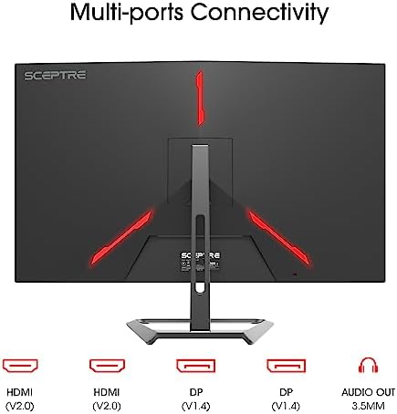 Sceptre 32-inch 4K UHD 3840 x 2160 Monitor 70Hz DisplayPort x2 HDMI x2 100% sRGB Build-in Speakers, Machine Black 2026 (U325W-UPT Series) - Image 3