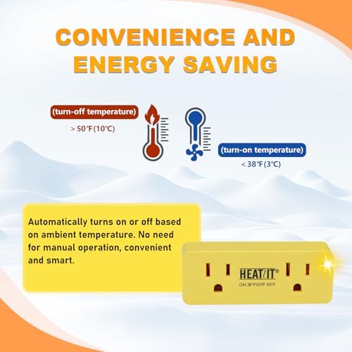HEATIT ET-21 Thermostat Plug for Heat Tape, 38°F On/50°F Off ET-24 1PCS - Image 2