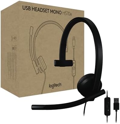 Logitech H570e USB Headset with Microphone, PC and Mac - Black by Unknown
