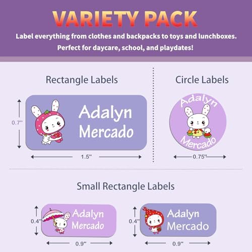 Custom Personalized Name Labels for Kid Waterproof Name Stickers Tag - Image 2