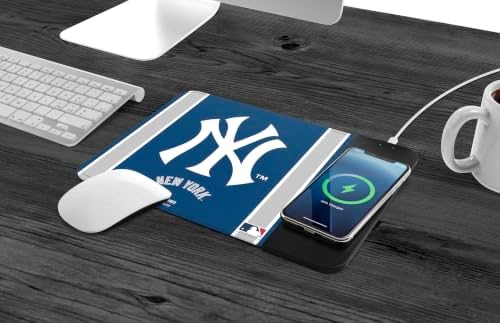 SOAR MLB Official Established Primary Logo Wordmark Home Office Wireless Charging Mouse Pad Mat 11.8" x 8.6" (New York Yankees) - Image 2