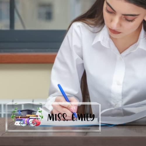 Personalized Office Name Plate for Desk, Custom Employee Appreciation Gifts, Acrylic Desk Name Plate Funny, Desk Decorations Gift, Acrylic Desk Ornaments (Style-Black M)… - Image 3