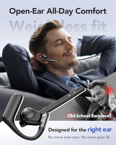 Bluetooth 6.0 Open-Ear Headset with Noise-Canceling Microphone - Image 2