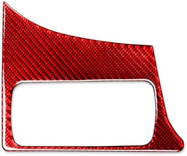 Real Soft Red Carbon Fiber Car Driver Position Headlight Headlamp Switch Control Panel Sticker Auto Interior Decoration Accessories Compatible with Benz Smart 2016 2017 2018 2019 2020 2021 - Image 5