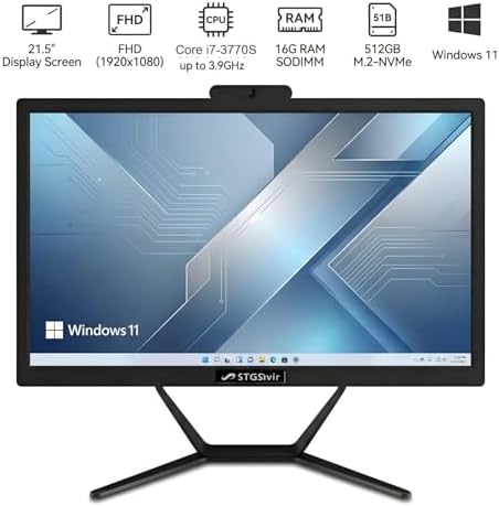 STGSivir All in One Computer PC,21.5" FHD Display,Core i7,16G RAM,512G SSD - Image 2