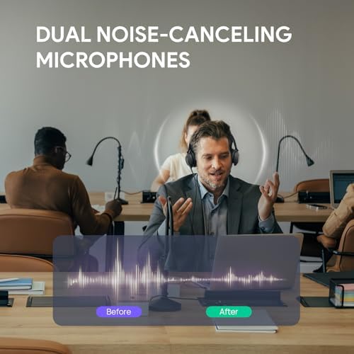 Yealink UH37 USB Headset with Noise Cancelling Mic Wired Headphone for PC - Image 4