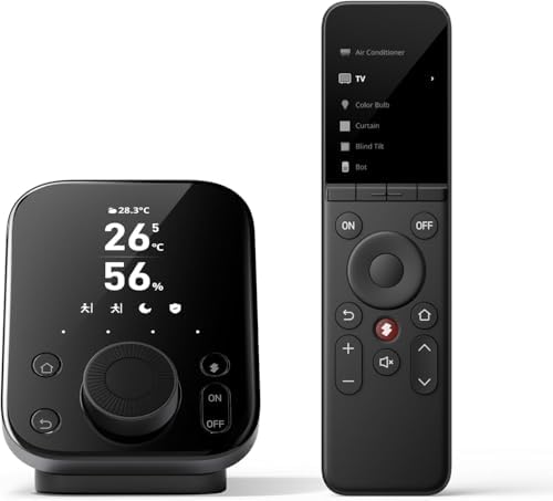 SwitchBot Universal Remote Control with Hub 3, Multi-use Smart Remote with Customize App, Control 25 IR/Bluetooth Devices and 10 Scenes, Compatible with TV/AC/SwitchBot BLE Devices by SwitchBot