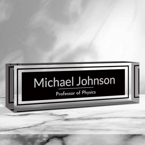 Desk Name Plate Personalized, Custom Name Plate for Desk, Acrylic Desktop Accessories, Office Gift & Decor for Women Men, Teacher Nurse Boss Employee Appreciation Gifts by PersonalizedGifts