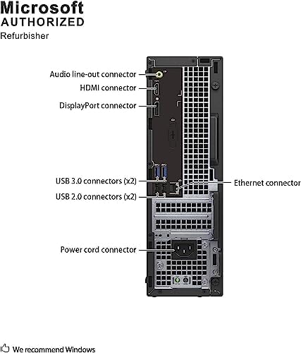 Dell Optiplex 3050 SFF Desktop Computer PC, Intel Quad Core i5-6500 up to 3.6GHz, 16GB DDR4, 256GB SSD, WiFi, 4K Support, DP, HDMI, Windows 11 Pro 64 Bit (Renewed) - Image 4
