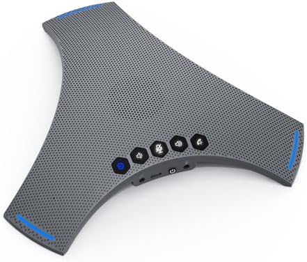 Conference Speaker and Microphone - Bluetooth Speakerphone with Daisy Chain, AI Noise Cancellation, Voice Enhancement, Support Wireless Dongle, USB Connection, Compatible with All Meeting Rooms by RayBit